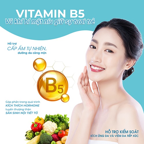 Vitamin B5 có tác dụng gì cho da