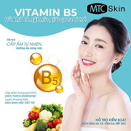 Vitamin B5 có tác dụng gì cho da