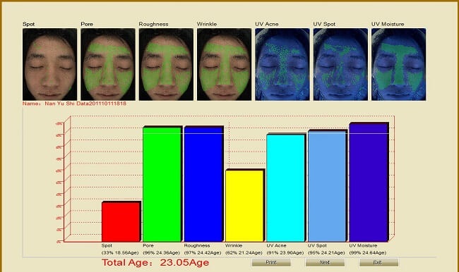 Cách nhận biết da qua máy soi da