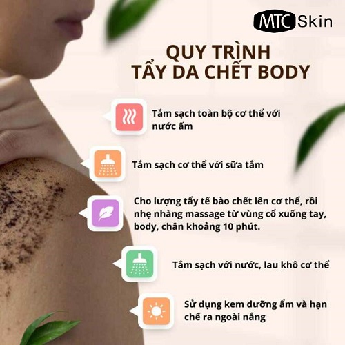quy trình tẩy tế bào chết cho body tại nhà