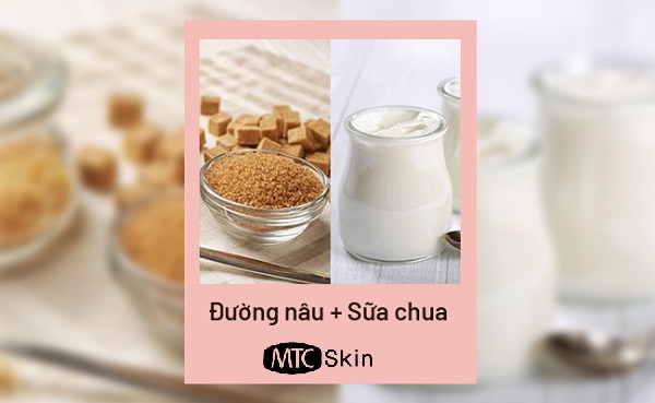 đường nâu, sữa chua