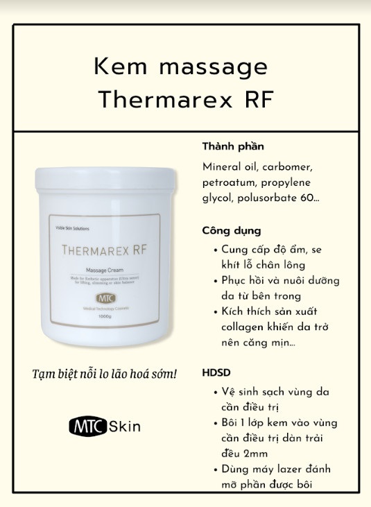 Kem massage Thermarex RF MTC SKIN, Hàn Quốc