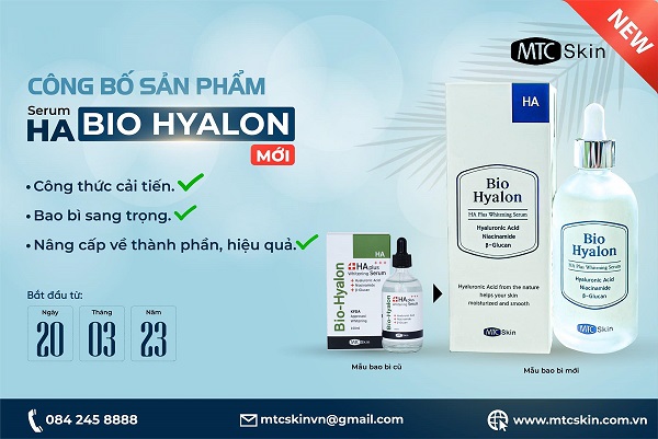 Bio Hyalon HA Plus Whitening Serum 100ml mẫu mới