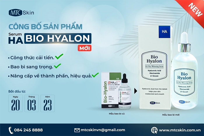 Công bố sản phẩm mới Bio Hyalon HA PLUS Whitening Serum