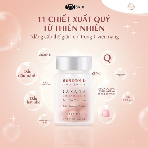 Viên uống Sakana Collagen X10