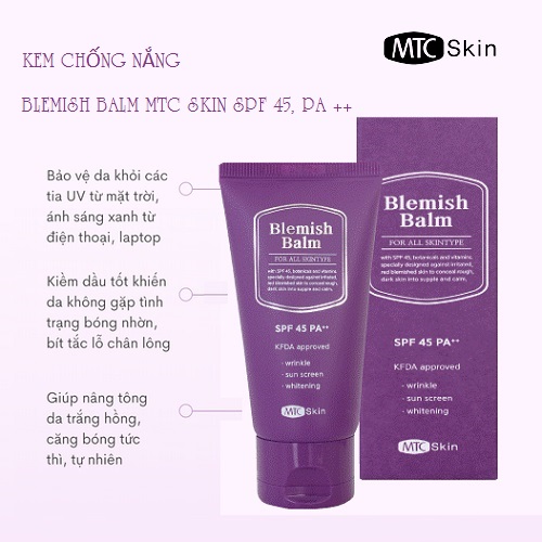 Blemish Balm MTC Skin SPF 45, PA ++