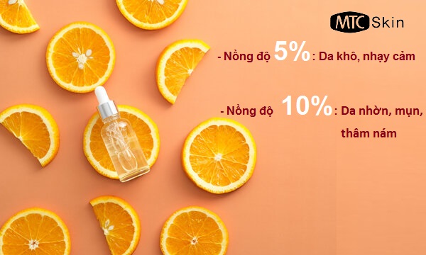 lưu ý khi sử dụng vitamin C serum